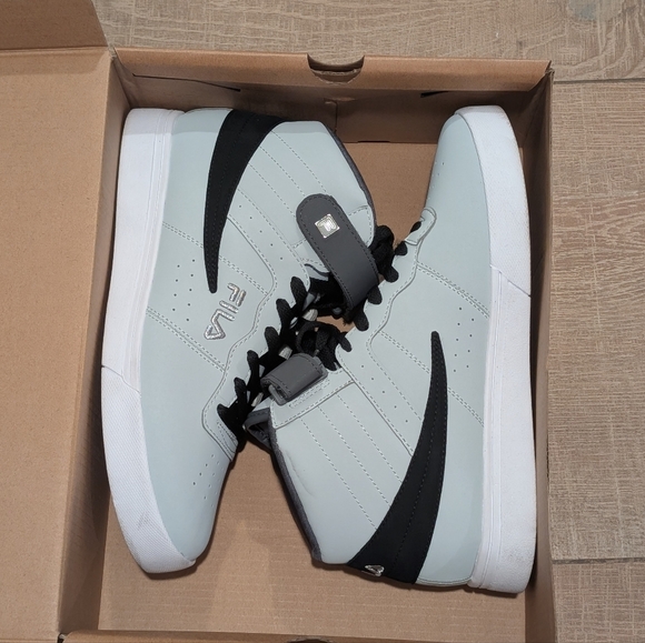 Fila Other - Fila VULC 13 Men's Light Gray and Black High-Top Sneakers 8.5